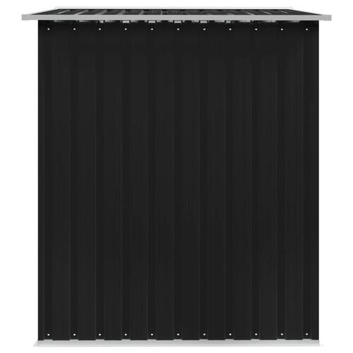 Opbevaringsskur til haven 257x205x178 cm stål antracitgrå