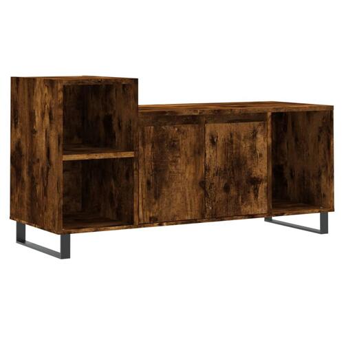 Tv-bord 100x35x55 cm konstrueret træ røget egetræsfarve