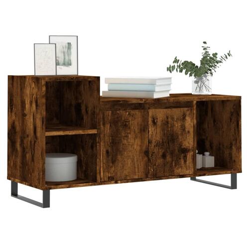 Tv-bord 100x35x55 cm konstrueret træ røget egetræsfarve