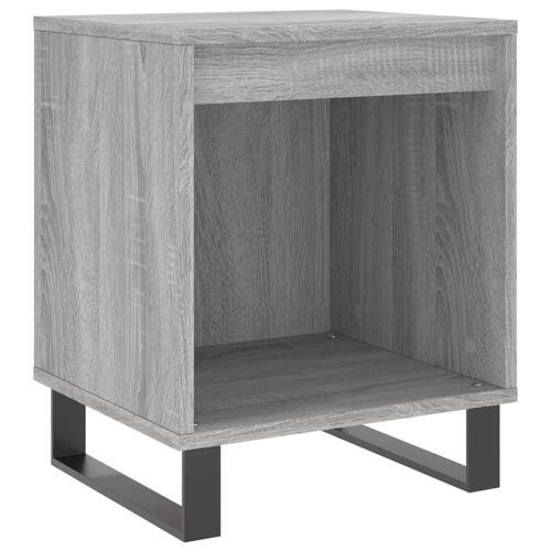 Sengeborde 2 stk. 40x35x50 cm konstrueret træ grå sonoma-eg