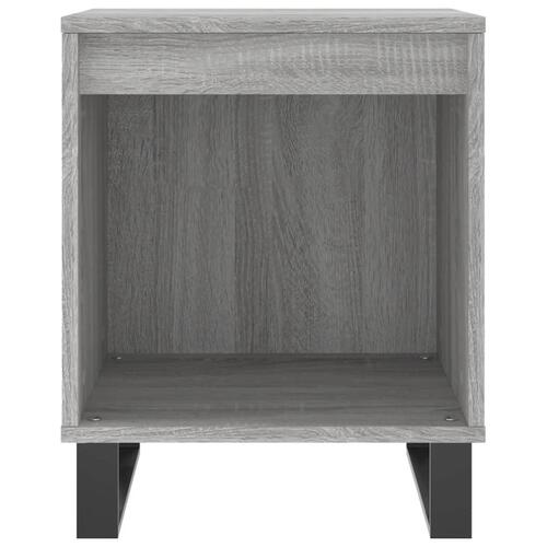 Sengeborde 2 stk. 40x35x50 cm konstrueret træ grå sonoma-eg