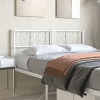 Sengegavl 140 cm metal hvid