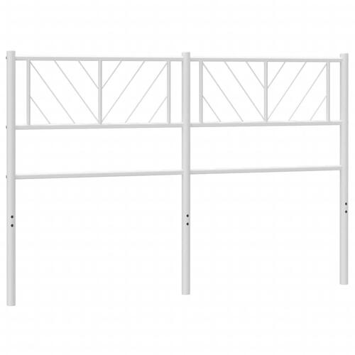 Sengegavl 140 cm metal hvid