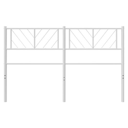 Sengegavl 140 cm metal hvid