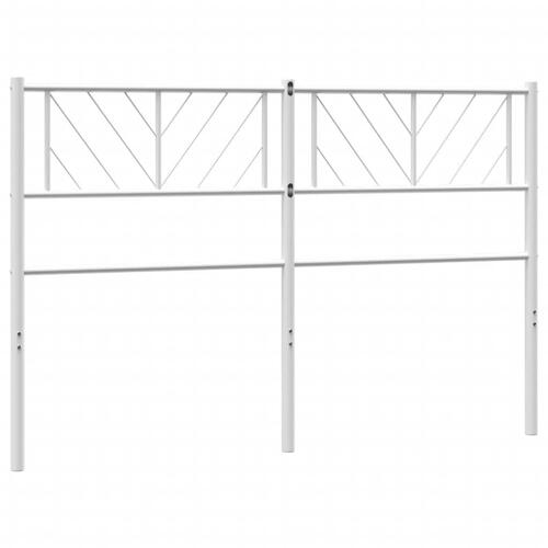 Sengegavl 140 cm metal hvid