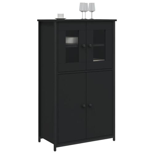 Skab 62x32x106,5 cm konstrueret træ sort