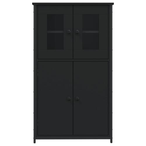 Skab 62x32x106,5 cm konstrueret træ sort