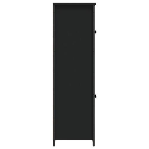 Skab 62x32x106,5 cm konstrueret træ sort