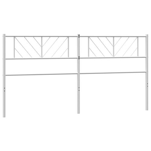 Sengegavl 160 cm metal hvid