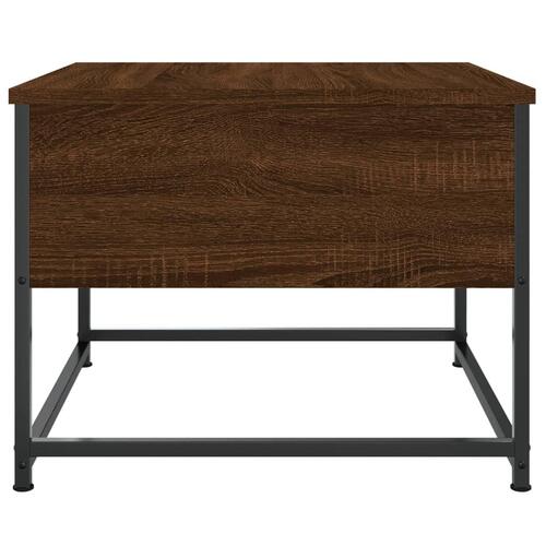 Sofabord 51x51x40 cm konstrueret træ brun egetræsfarve