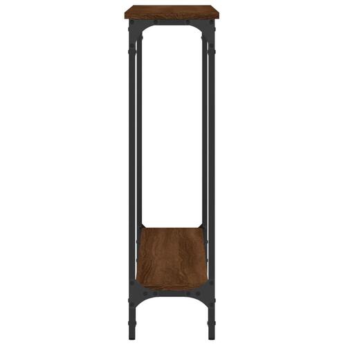 Konsolbord 100x22,5x75 cm konstrueret træ brunt egetræ