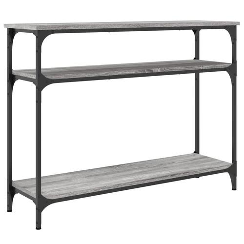 Konsolbord 100x29x75 cm konstrueret træ grå sonoma-eg