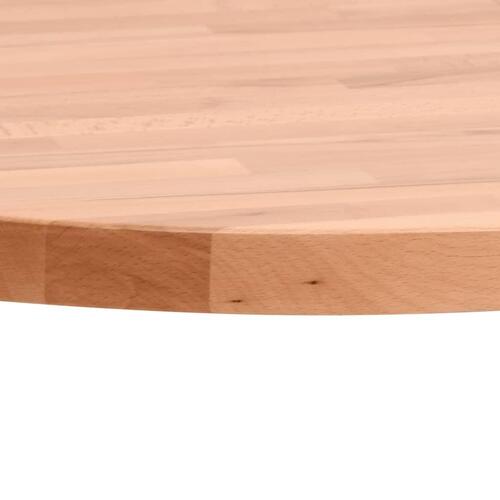 Bordplade Ø90x2,5 cm rund massivt bøgetræ