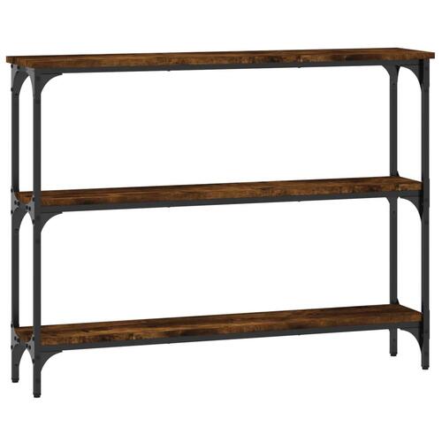 Konsolbord 100x22,5x75 cm konstrueret træ røget egetræsfarve