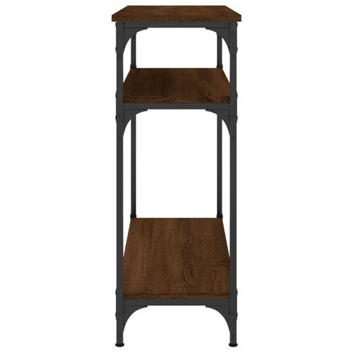 Konsolbord 75x29x75 cm konstrueret træ brunt egetræ