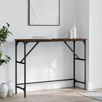 Konsolbord 100x32x75 cm konstrueret træ brun egetræsfarve
