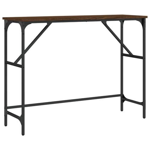 Konsolbord 100x32x75 cm konstrueret træ brun egetræsfarve