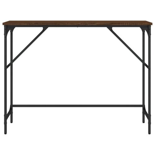 Konsolbord 100x32x75 cm konstrueret træ brun egetræsfarve