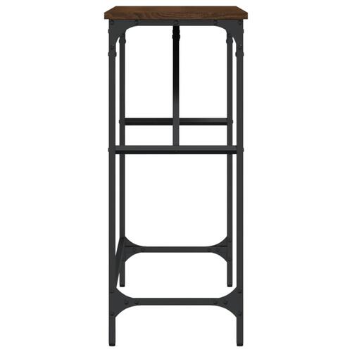 Konsolbord 100x32x75 cm konstrueret træ brun egetræsfarve