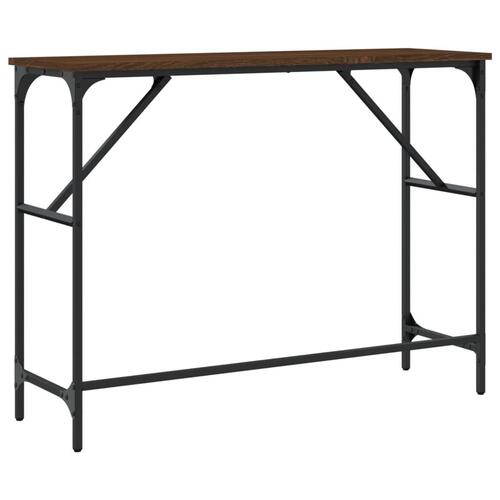 Konsolbord 100x32x75 cm konstrueret træ brun egetræsfarve