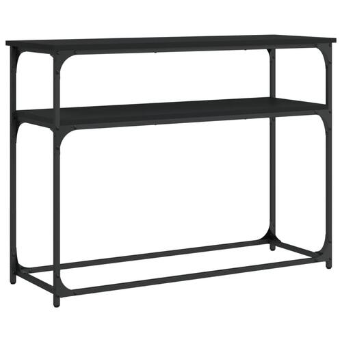 Konsolbord 100x35,5x75 cm konstrueret træ sort