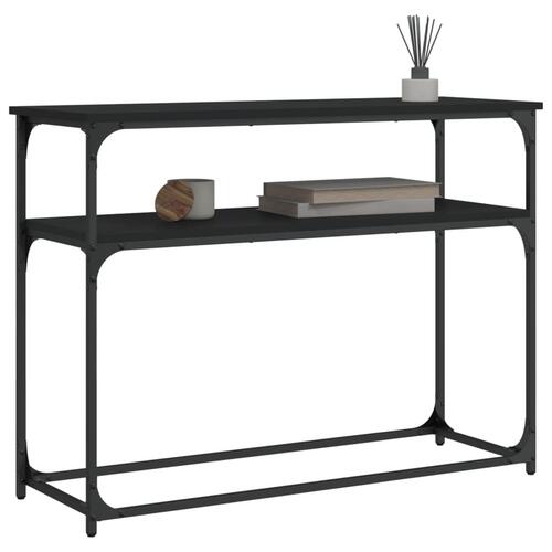 Konsolbord 100x35,5x75 cm konstrueret træ sort