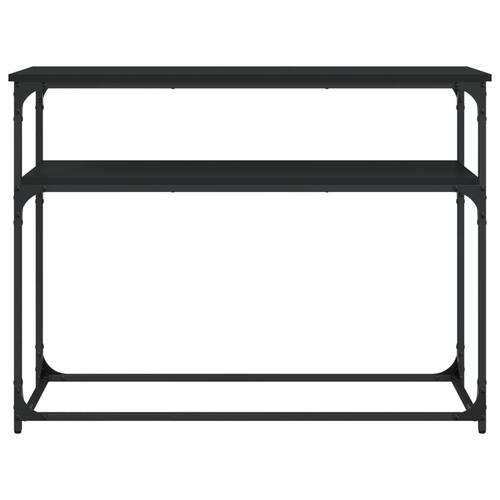 Konsolbord 100x35,5x75 cm konstrueret træ sort