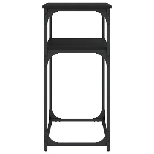 Konsolbord 100x35,5x75 cm konstrueret træ sort