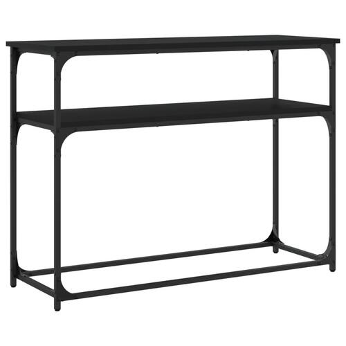 Konsolbord 100x35,5x75 cm konstrueret træ sort