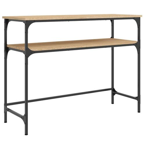 Konsolbord 100x35,5x75 cm konstrueret træ sonoma-eg