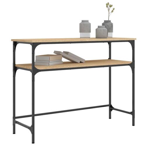 Konsolbord 100x35,5x75 cm konstrueret træ sonoma-eg