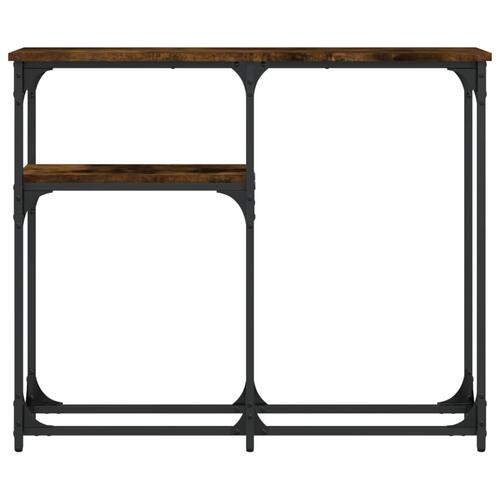 Konsolbord 90x22,5x75 cm konstrueret træ røget egetræsfarve