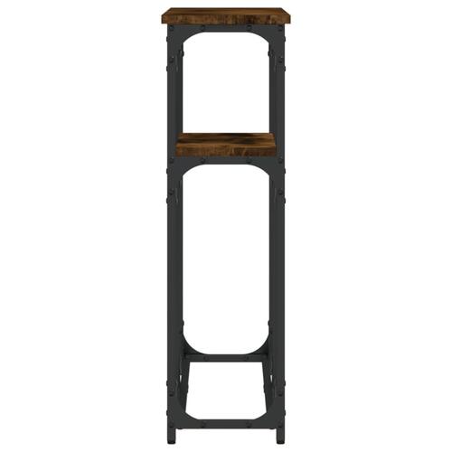 Konsolbord 90x22,5x75 cm konstrueret træ røget egetræsfarve