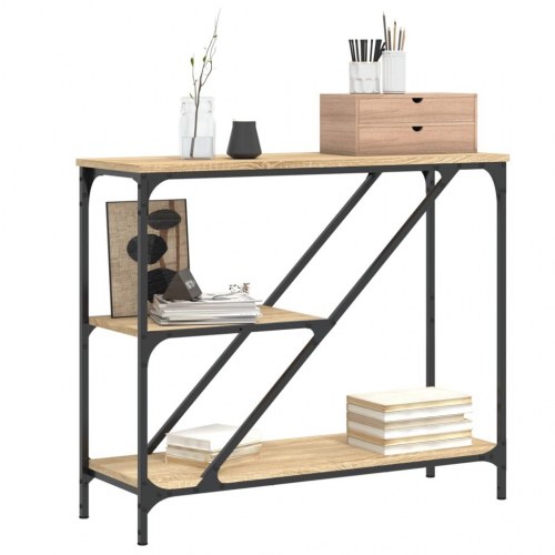 Konsolbord 88,5×30×75 cm i konstrueret træ - sonoma-eg