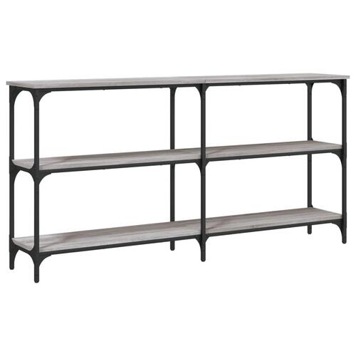Konsolbord 150x29x75 cm konstrueret træ grå sonoma-eg