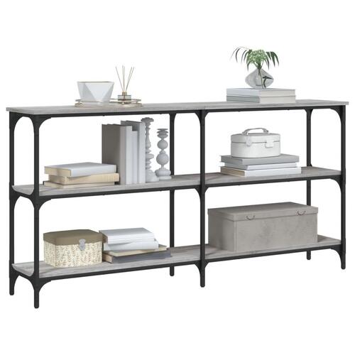 Konsolbord 150x29x75 cm konstrueret træ grå sonoma-eg
