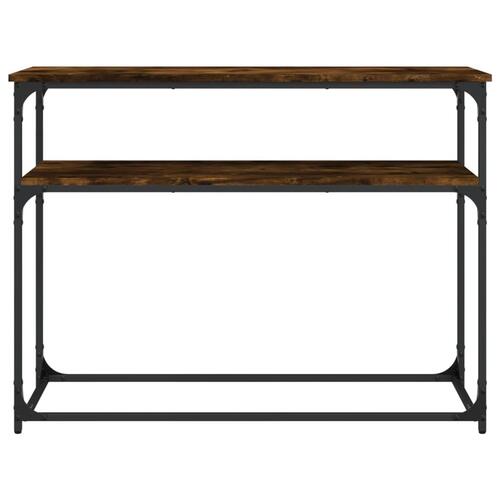 Konsolbord 100x35,5x75 cm konstrueret træ røget egetræsfarve