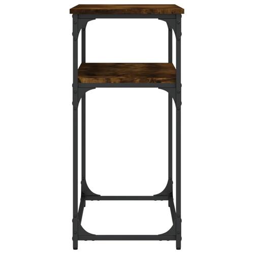 Konsolbord 100x35,5x75 cm konstrueret træ røget egetræsfarve
