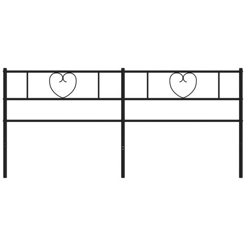 Sengegavl 193 cm metal sort