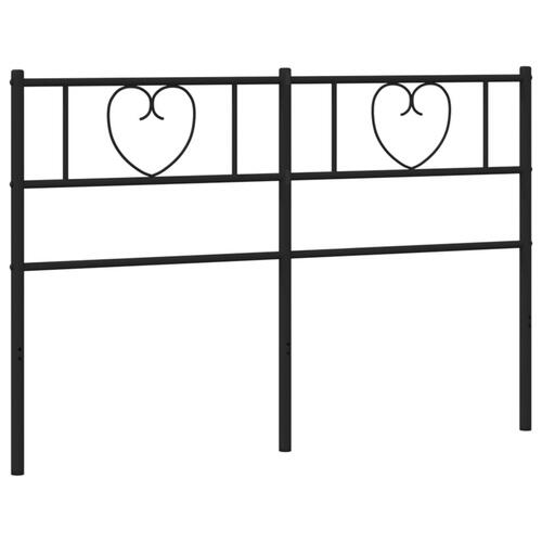 Sengegavl 160 cm metal sort
