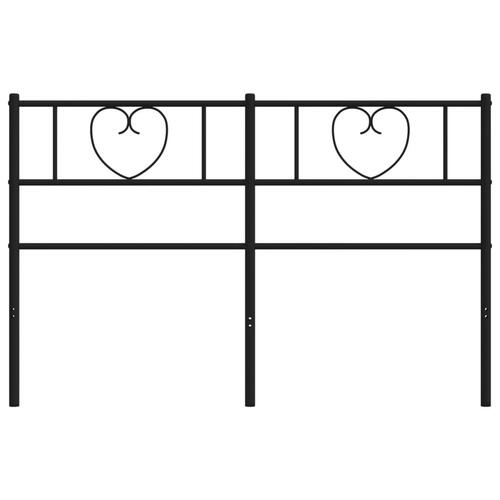 Sengegavl 160 cm metal sort
