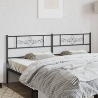 Sengegavl 180 cm metal sort