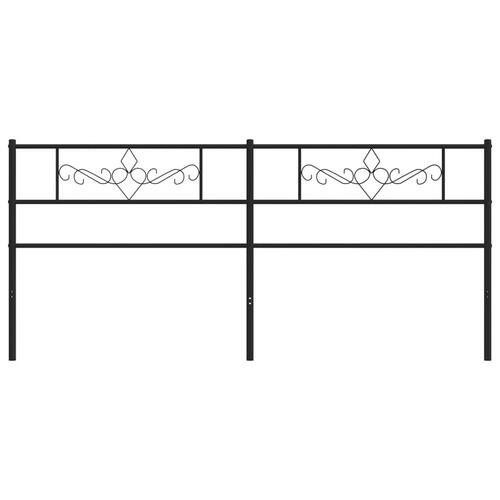 Sengegavl 180 cm metal sort
