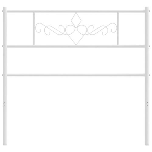 Sengegavl 80 cm metal hvid