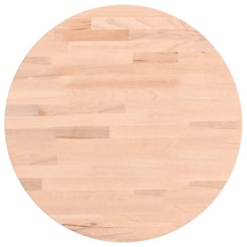 Bordplade Ø40x4 cm rund massivt bøgetræ
