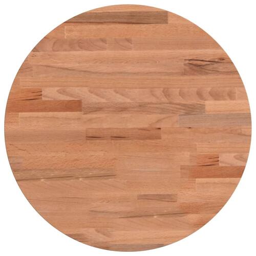 Bordplade Ø40x4 cm rund massivt bøgetræ