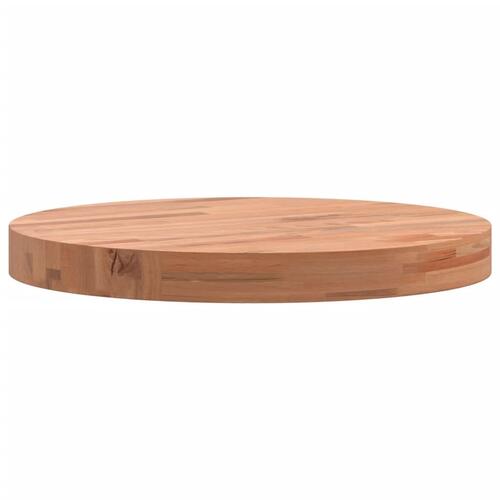 Bordplade Ø40x4 cm rund massivt bøgetræ