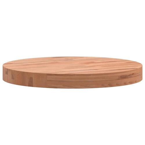 Bordplade Ø40x4 cm rund massivt bøgetræ