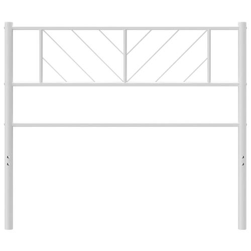 Sengegavl 107 cm metal hvid