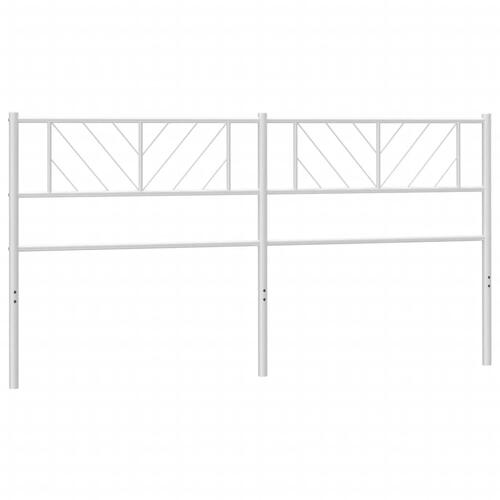 Sengegavl 180 cm metal hvid